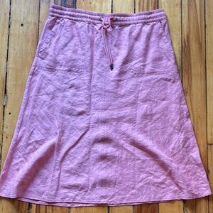 Olsen Pink Linen Skirt. Summer, classic, preppy, boho